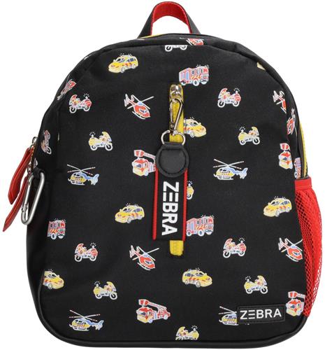Zebra Trends Hulpvoertuigen Rugzak School Rugtas 3-6 Jaar - Zwart