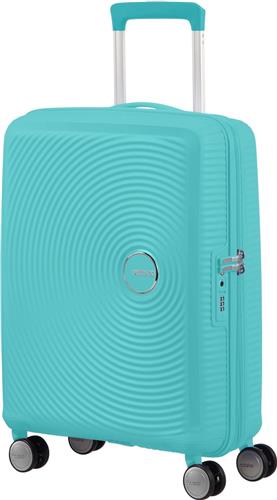 American Tourister Reiskoffer - Soundbox Spinner 55/20 Tsa Uitbreidbaar (Handbagage) - Poolside Blue - 41 l