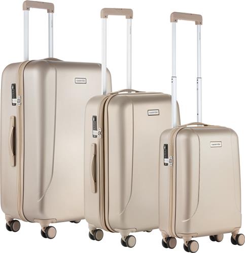 CarryOn Skyhopper Kofferset 3dlg  Trolleys met TSA-slot en Dubbele wielen - Champagne