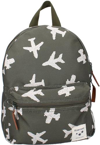 Kidzroom Paris Adore More Rugzak - Groen - Vliegtuig - 5.7L