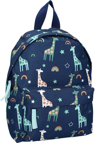 Prêt Think Happy Thoughts Giraffe - Rugzak - Navy - Kinderen - Jongens / Meisjes