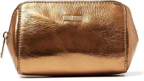 Make up etui dR Amsterdam | Make up tasje klein | Make up tasje dames klein | Make up etui klein van 100% volnerf rundleder | Ideaal voor het veilig opbergen van je make up | Mint - 110631 Gold