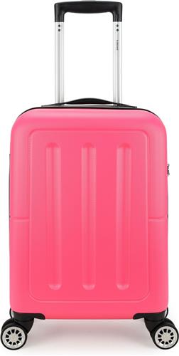 Decent Handbagage Harde Koffer / Trolley / Reiskoffer - 50 x 35 x 20 cm - NeonFix - Roze