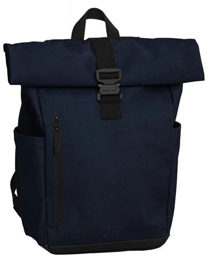 Daniel Ray Griffith Coated Canvas Rolltop Rugzak - Laptoprugzak 15,6 inch - Schoolrugzak 22 Liter - Spat Waterdicht - Navy Blauw