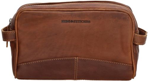 Hide & Stitches Japura Toilettas - Cognac - 100% Leer