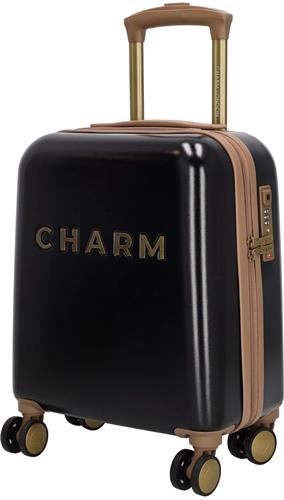 Charm London Capetown - Koffer - ABS - 45x34x20 cm - 30 Liter - Handbagage - Trolley - Zwart