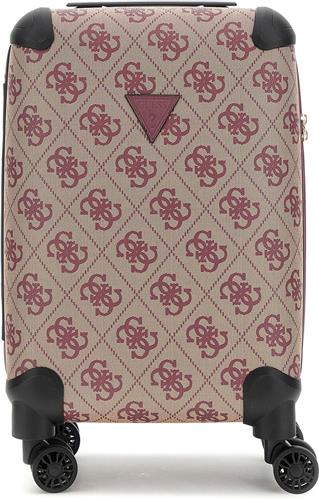 GUESS Trolley 18 in 8-Wheeler Claret Logo Beige 54cm