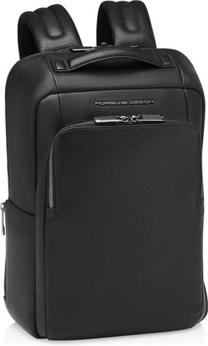 PORSCHE DESIGN Leren Laptop rugzak Rugzak met laptopvak Roadster Backpack Black Zwart
