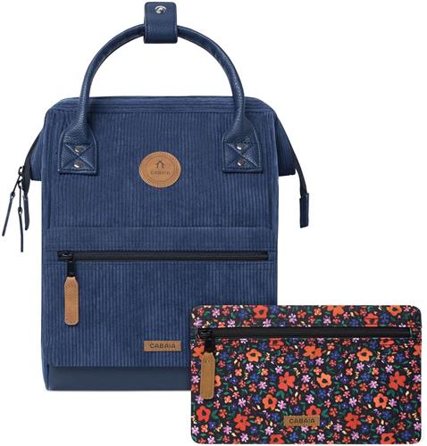 CABAIA vrije tijd rugzak rugzak met laptopvak Adventurer Recycled Velvet Backpack 10L Indianapolis donkerblauw