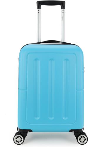 Decent Handbagage Harde Koffer / Trolley / Reiskoffer - 55 x 35 x 20 cm - NeonFix - Blauw