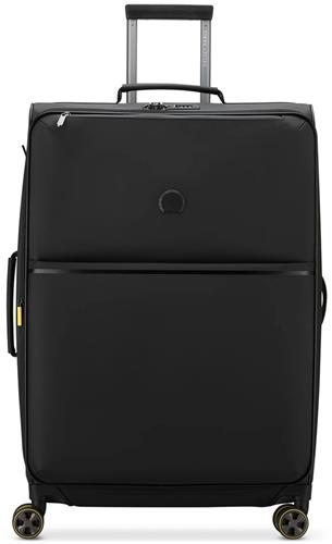 Delsey Turenne Soft - 76 cm Vergrootbare Reiskoffer - Zwart