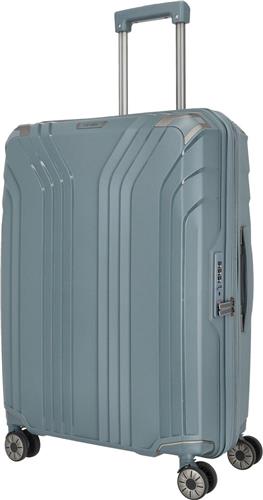 Travelite Elvaa 4 Wiel Trolley M 66 cm Expandable Blue Grey