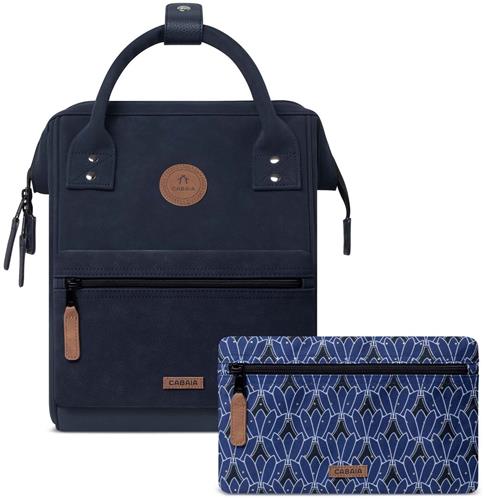 CABAIA vrije tijd rugzak rugzak met laptopvak Adventurer Vegan Nubuck Backpack 10L Zurich donkerblauw