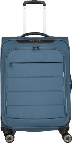 Travelite Skaii 4 Wiel Trolley M Expandable Blue/Lightblue