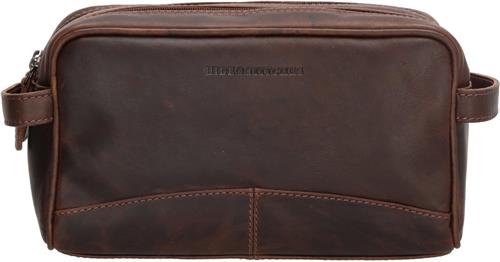 Hide & Stitches Japura Toilettas - Donkerbruin - 100% Leer