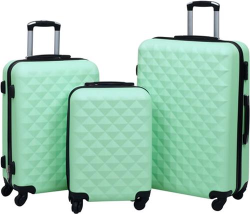 vidaXL - 3-delige - Harde - kofferset - ABS - mintkleurig