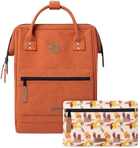 CABAIA vrije tijd rugzak rugzak met laptopvak Adventurer Vegan Nubuck Backpack 18L Tanta terracotta