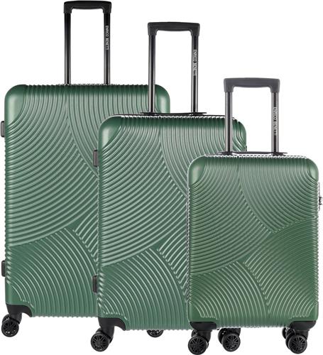 Enrico Benetti Louisville kofferset driedelig - 39040-03 - Olijf