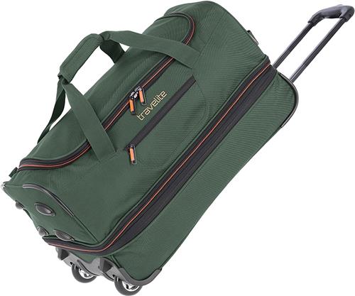 Travelite Basics Wheeled Duffle 55cm Expandable Dark Green