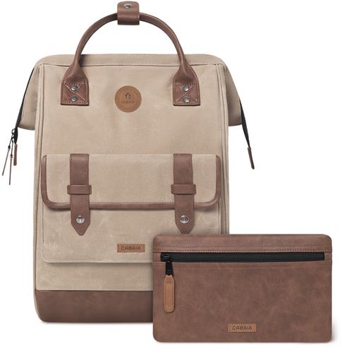 Cabaia laptoprugzak / Rugtas / Schooltas - 15 inch - Adventurer Large - Taupe