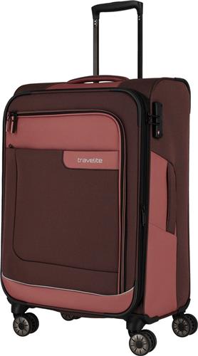 Travelite Viia 4 Wiel Trolley M Expandable Rosé