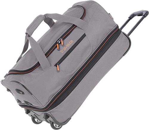 Travelite Basics Wheeled Duffle 55cm Expandable Grey/Orange