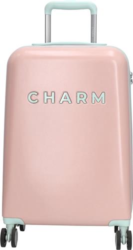 Charm London Capetown Handbagage Koffer - 55 cm - 42 Liter - TSA Slot - Lichtroze