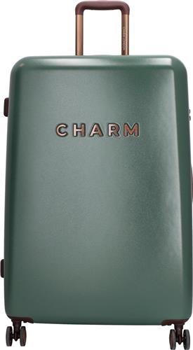 Charm London Capetown Grote Koffer - 75 cm - 95 Liter - TSA Slot - Donkergroen