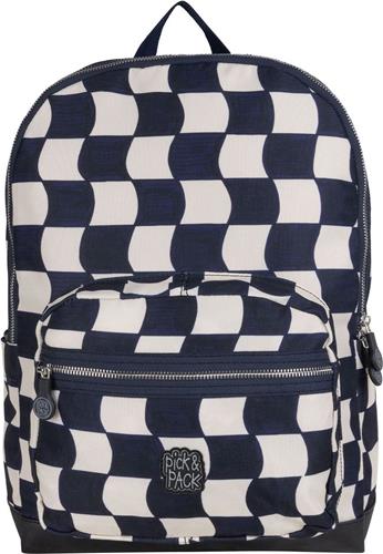 Pick & Pack Rugzak Birds Backpack 21L Check It Out Navy Veelkleurig