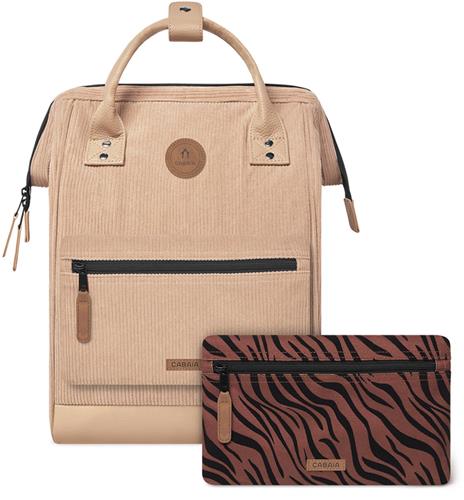 CABAIA vrije tijd rugzak rugzak met laptopvak Adventurer Recycled Velvet Backpack 18L Luxor Lichtbruin