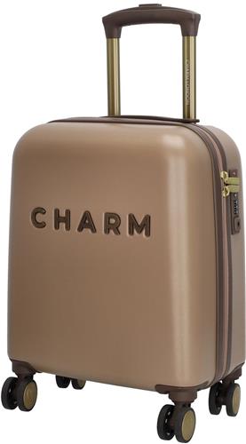 Charm London Capetown - Koffer - ABS - 45x34x20 cm - 30 Liter - Handbagage - Trolley - Taupe
