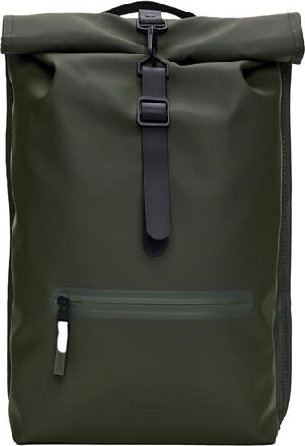 Rains Rolltop W3 Unisex Rugzak - Groen