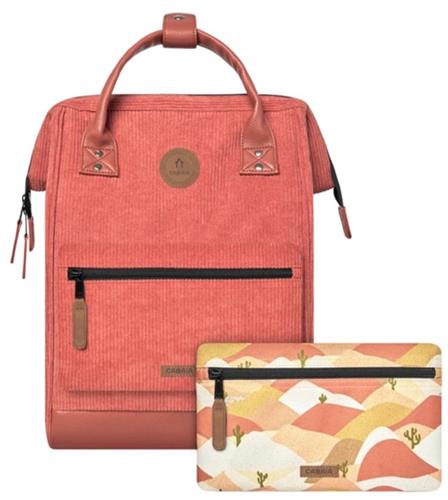 CABAIA vrije tijd rugzak rugzak met laptopvak Adventurer Recycled Velvet Backpack 18L Newcastle lichtrood