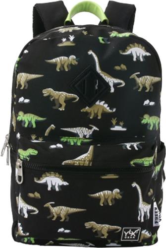 SEASON SALE: YLX Gear & Freek Vonk Rugzak Black & Dino's | Zwart met dino's. Kinderen, jongens, meisjes, basisschool, rugtas, schooltas. Dinosaurus, dieren
