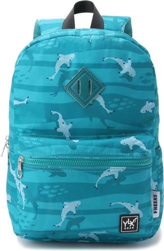 YLX Gear & Freek Vonk Oriole Rugzak | Lapis & Sharks | blauwe haai . Gemaakt van gerecyclede plastic flessen. Eco-vriendelijk. Rugzak - rugtas - schooltas - jongen - meisje - kinderen - haaien - basisschool - dieren