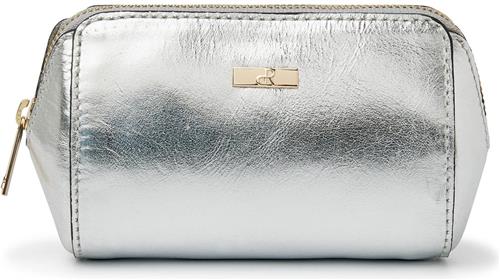 Make up etui dR Amsterdam | Make up tasje klein | Make up tasje dames klein | Make up etui klein van 100% volnerf rundleder | Ideaal voor het veilig opbergen van je make up | Mint - 110631 Silver