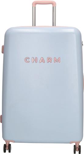 Charm London Capetown Grote Koffer - 75 cm - 95 Liter - TSA Slot - Babyblauw
