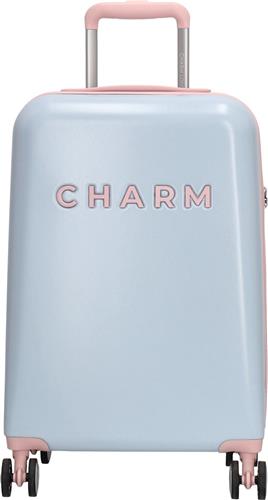 Charm London Capetown Handbagage Koffer - 55 cm - 42 Liter - TSA Slot - Babyblauw