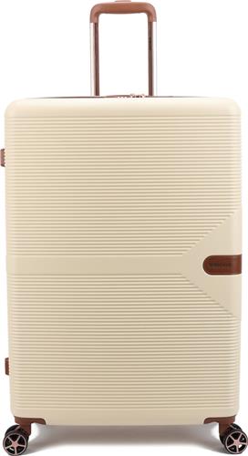Decent Stella Grote Koffer - 77 cm -108 Liter - TSA Slot - Gebroken wit