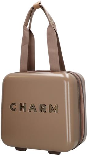 Charm London Capetown - Beautycase Verzorgingskoffer - Koffer Top Reisaccessoire - TSA Cijferslot - Taupe
