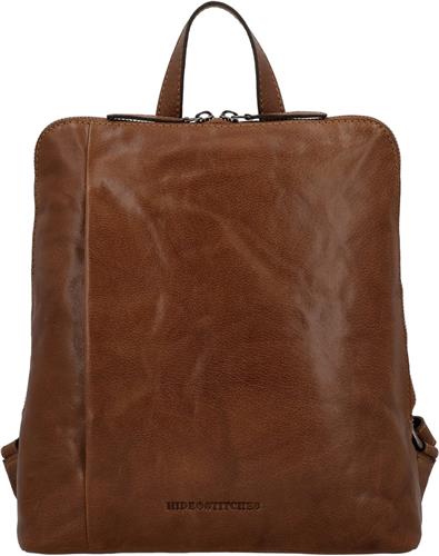 Hide & Stitches Westland Rugzak - Medium - Prachtige kwaliteit Rugtas - Cognac - 100% Leer