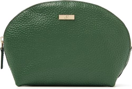 Make-up tasje met spiegel van dR Amsterdam | Klein make-up etui | Spiegeltasje leer | Dames make-up tasje | Compact etui voor make-up en 3 creditcards Mint - 110630 Green