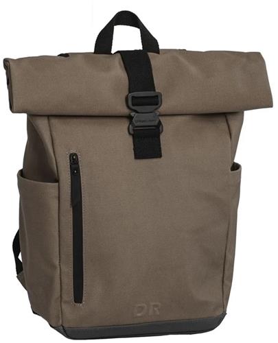 Daniel Ray Griffith Coated Canvas Rolltop Rugzak - Laptoprugzak 15,6 inch - Schoolrugzak 22 Liter - Spat Waterdicht - Taupe