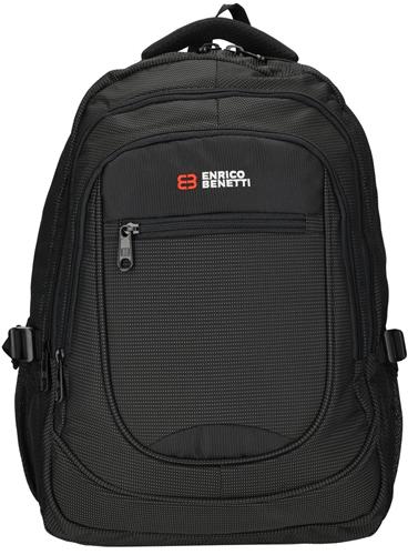 Enrico Benetti Santa Cruz Laptoprugzak 17 inch, 33L - 62038 - Stippen Zwart Wit