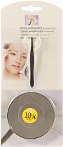 Spiegel en pincet - Met zuignapjes - 10x vergrotend - Reisset - Schoonheidsproduct