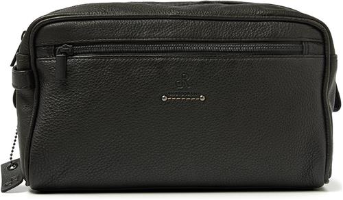 dR Amsterdam Toilettas | Leren toilettas Man Vrouw | Luxe toilettas leer | Toilettas echt leer | Reistoilettas leer Tampa - 932038 Black