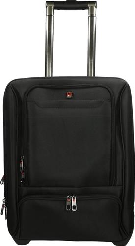 Enrico Benetti Cornell 75005 Laptop trolley 17 inch handbagage koffer - Zwart