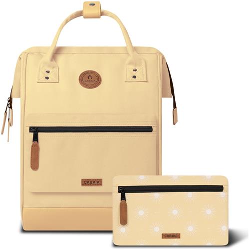 CABAIA vrije tijd rugzak rugzak met laptopvak Adventurer Denim Backpack 18L Ibiza Lichtgeel