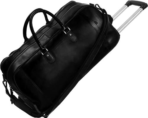 Leren Trolley Reistas Zwart Jayven