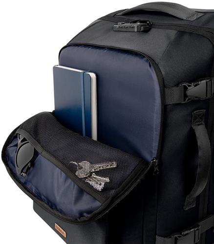Cabaia Handbagage koffer / Trolley - 55 x 35 x 25 cm - Soft Suitcase S - Zwart